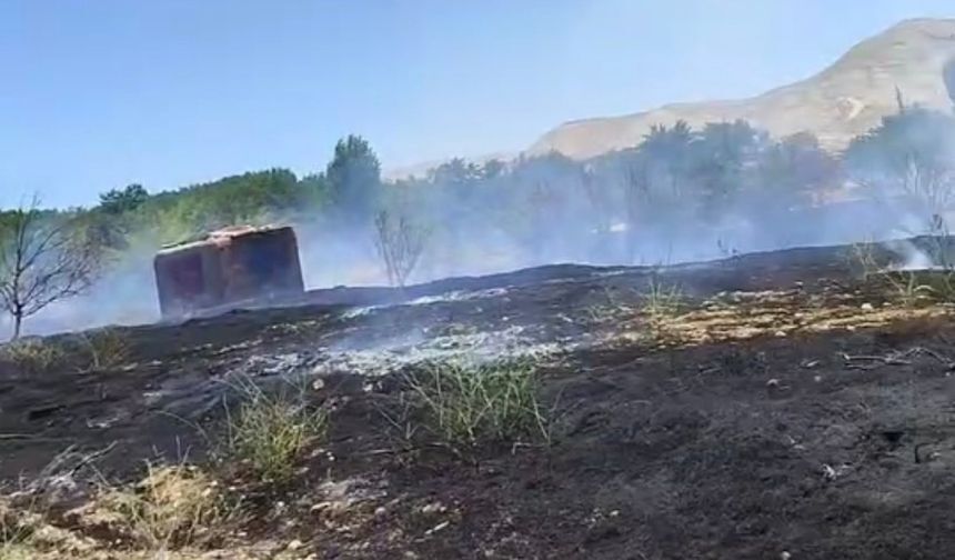 Malatya’da Korku Dolu Anlar! Alevler Bahçelere Sıçradı, Ekipler Seferber Oldu! (2)