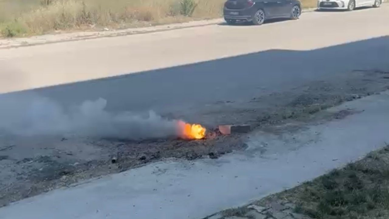 Malatya’da Yerin Altı Yandı, Sokak Kapatıldı (2) Malatyahaber