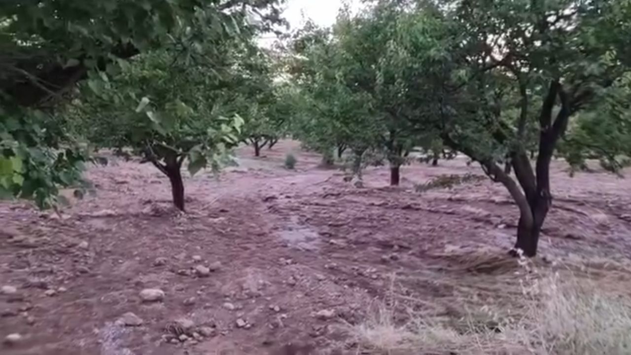 Yeşilyurt'ta Dsi̇ Sulama Hattı Patladı Cumhuriyet Örnek Köyü'nde Arazileri Sular Altında! (3)