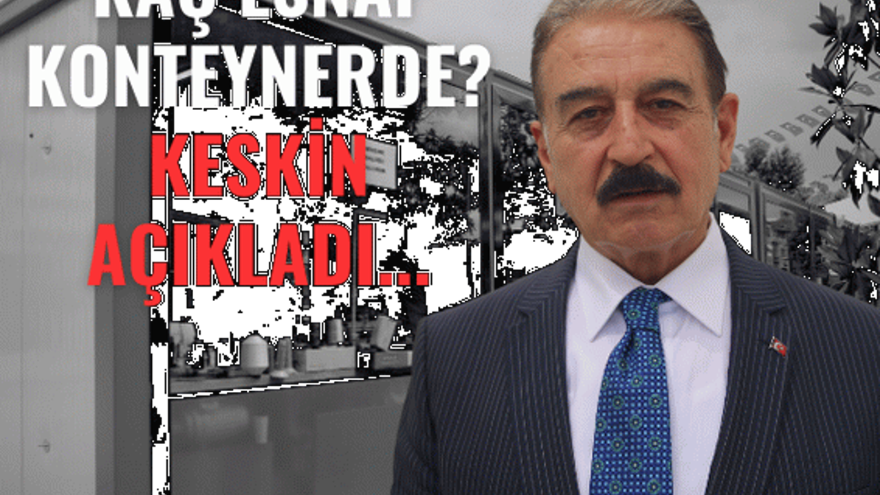 Kaç esnaf konteynerde? Keskin açıkladı...