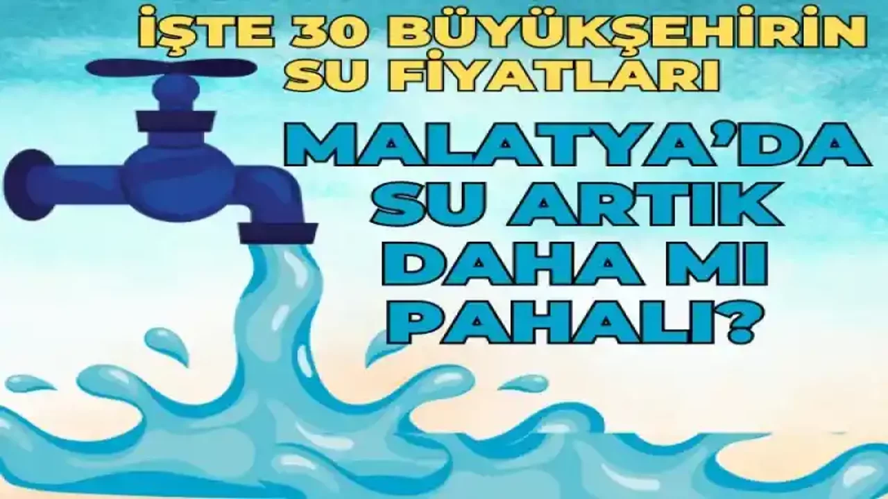 İşte 30 büyükşehirin su fiyatları Malatya’da su artık daha mı pahalı?