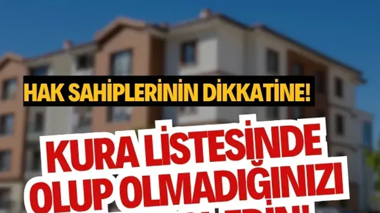Hak sahiplerinin dikkatine! Kura listesinde olup olmadığınızı kontrol edin!