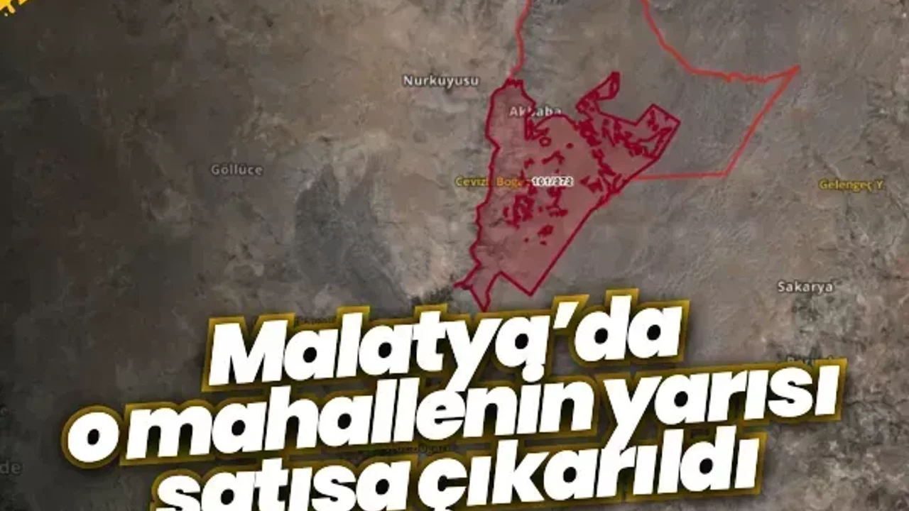 Malatya’da o mahallenin yarısı satışa çıkarıldı