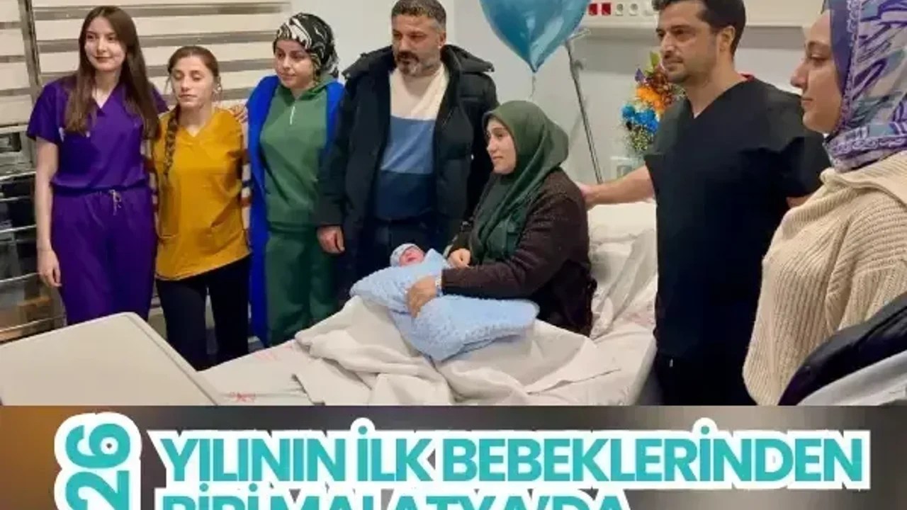 2026 yılının ilk bebeklerinden biri Malatya’da dünyaya geldi