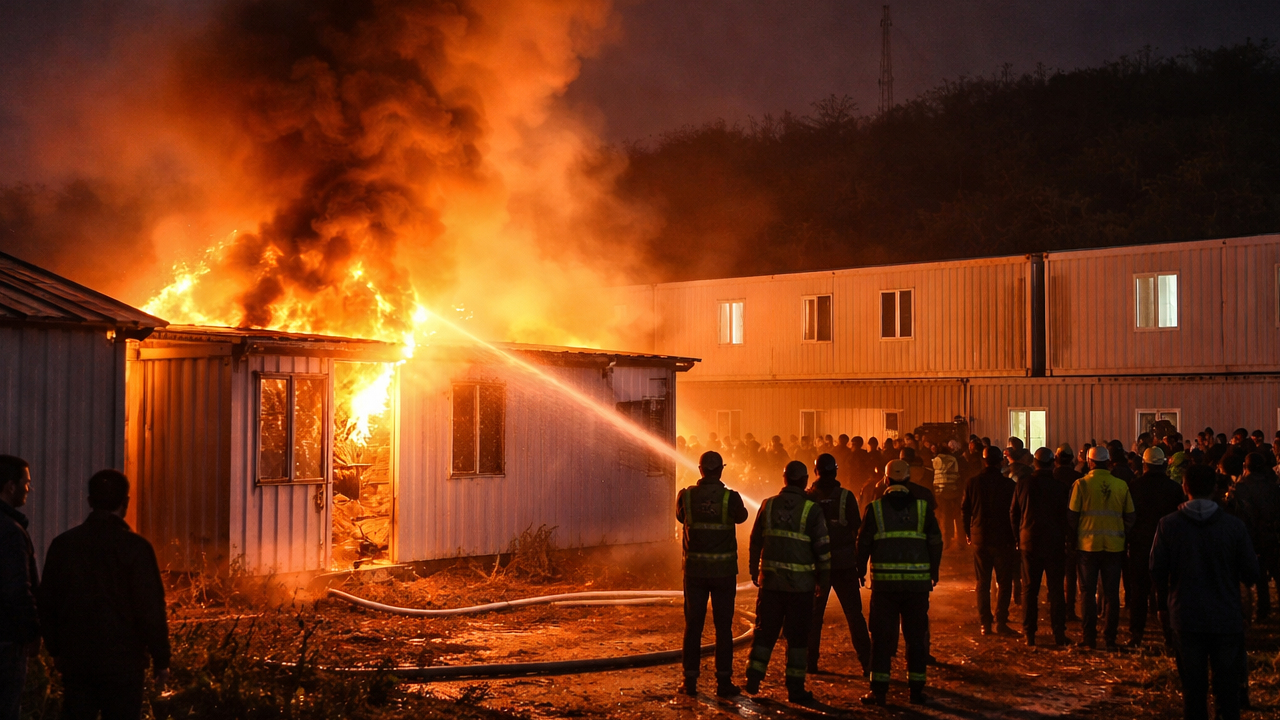Pütürge’de korkutan yangın! İşçi koğuşunda alevler yükseldi