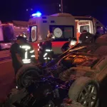 Galericiler Sitesi mevkiinde kaza: Araç ters döndü