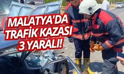 Malatya'da trafik kazası 3 yaralı