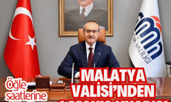 Malatya Valisi’nden 1 Mayıs uyarısı