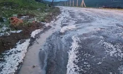 Yaz mevsimine bir ay kala o şehir beyaza büründü