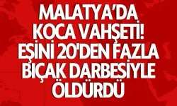 Malatya’da koca vahşeti! Eşini 20'den fazla bıçak darbesiyle öldürdü