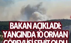Bakan açıkladı: Yangında 10 orman görevlisi şehit oldu