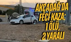 Akçadağ’da feci kaza: 1 ölü, 2 yaralı