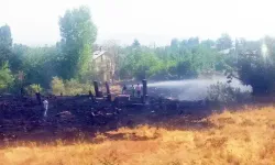Tarihi mezarlıkta korkutan yangın