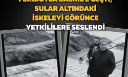 Feribotla Baskil’e geçti, sular altındaki iskeleyi görünce yetkililere seslendi