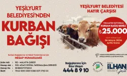 Yeşilyurt Belediyesi vekaleten kurban bağışı alacak