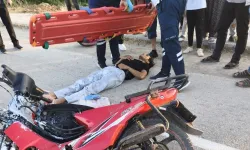 Doğanşehir'de motosiklet forklifte çarptı: 1 yaralı