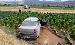 Doğanşehir’de otomobil tütün tarlasına devrildi: 3 yaralı