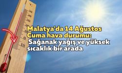 Malatya'da 14 Ağustos Cuma hava durumu: Sağanak yağış ve yüksek sıcaklık bir arada