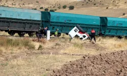 Hekimhan’da hemzemin geçitte kaza: Yük treni kamyona çarptı