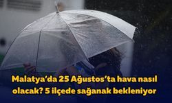Malatya’da 25 Ağustos’ta hava nasıl olacak? 5 ilçede sağanak bekleniyor