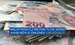 Malatya’da 3,2 milyon TL’lik vergi kaybı böyle önlendi! 139 gözaltı