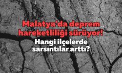 Malatya’da deprem hareketliliği sürüyor! Hangi ilçelerde sarsıntılar arttı?