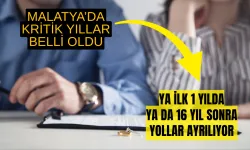 Malatya’da kritik yıllar belli oldu: Ya ilk 1 yılda ya da 16 yıl sonra yollar ayrılıyor