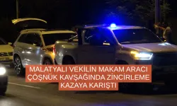 Malatyalı vekilin makam aracı Çöşnük kavşağında zincirleme kazaya karıştı