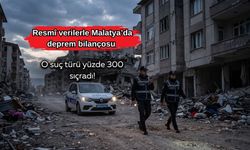 Resmî verilerle Malatya’da deprem bilançosu: O suç türü yüzde 300 sıçradı!