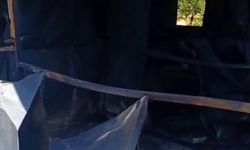 Yazıhan’da bahçe içindeki konteyner alev alev yandı