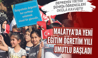 Depremin yıktığı şehrin öğrencileri okula kavuştu