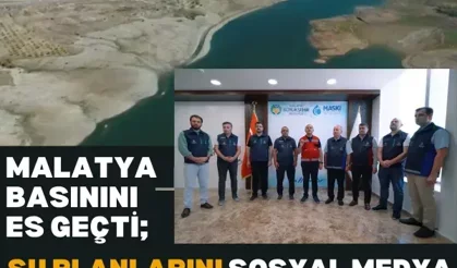 Malatya basınını es geçti; su planlarını sosyal medya hesabından paylaştı