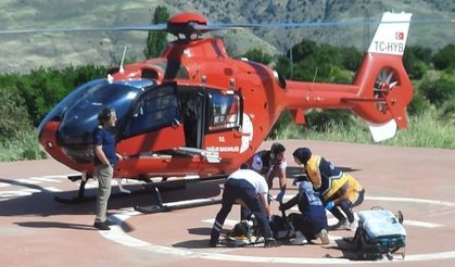 Malatya’da zamana karşı yarış! Evinde yaralanan vatandaş için helikopter ambulans havalandı