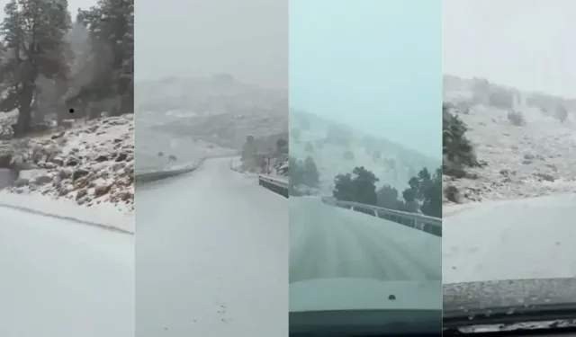 Denizli’nin yüksek kesimlerinde kar yağışı başladı
