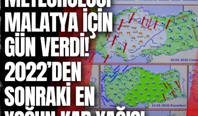 Meteoroloji Malatya için gün verdi! 2022’den sonraki en yoğun kar yağışı 