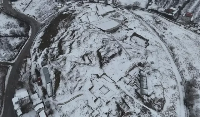 UNESCO mirası Arslantepe kışın büyüledi