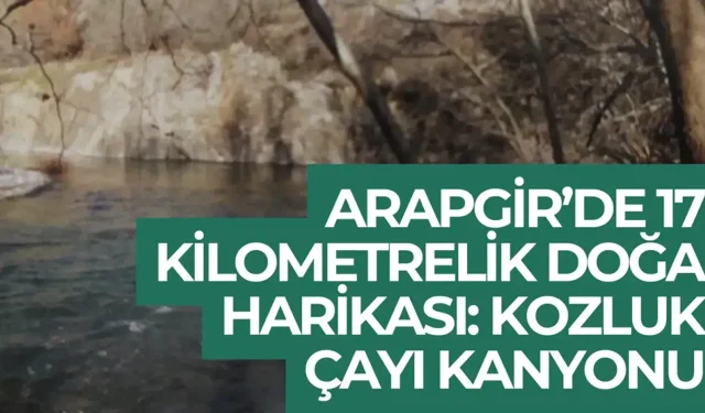 Arapgir’de 17 kilometrelik doğa harikası: Kozluk Çayı Kanyonu