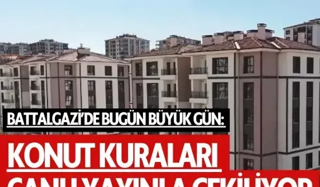 Battalgazi’de bugün büyük gün: Konut kuraları canlı yayınla çekiliyor