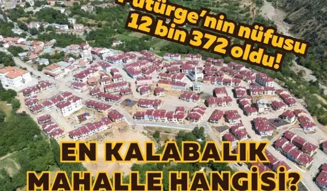 Pütürge’nin nüfusu 12 bin 372 oldu! En kalabalık mahalle hangisi?