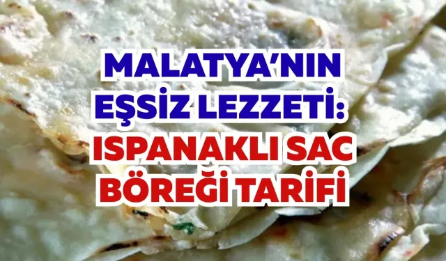 Malatya’nın eşsiz lezzeti: Ispanaklı sac böreği tarifi