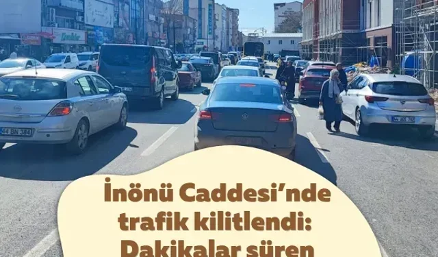 İnönü Caddesi’nde trafik kilitlendi: Dakikalar süren yoğunluk tepki çekiyor