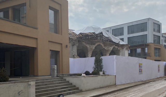 Çınarlı Camii’nde çalışmalar sürüyor: Göçüğün ardından restorasyon devam ediyor