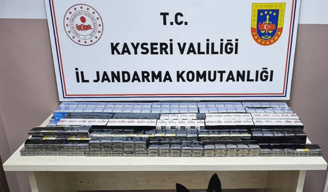 Kayseri-Malatya yolunda kaçak sigara operasyonu