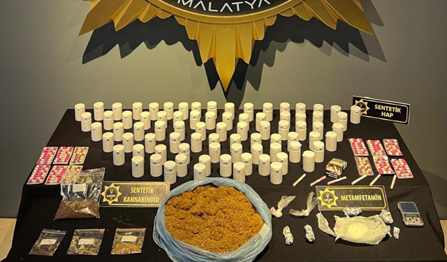Malatya’da narkotik operasyonu: Kilolarca uyuşturucu ele geçirildi