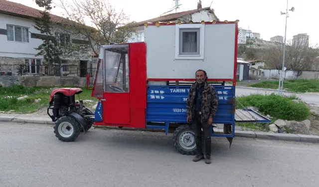 Malatya’da kiralık ev bulamayınca “yürüyen daire” yaptı