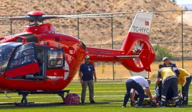 Akciğer embolisi teşhisi konuldu, ambulans helikopter Malatya’ya getirdi