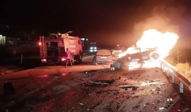Malatya yolunda otomobil alev aldı: 1 ölü, ikisi ağır 5 yaralı!
