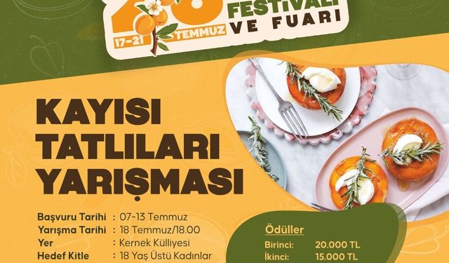 Malatya’da lezzet şöleni: Kayısı tatlıları yarışıyor!