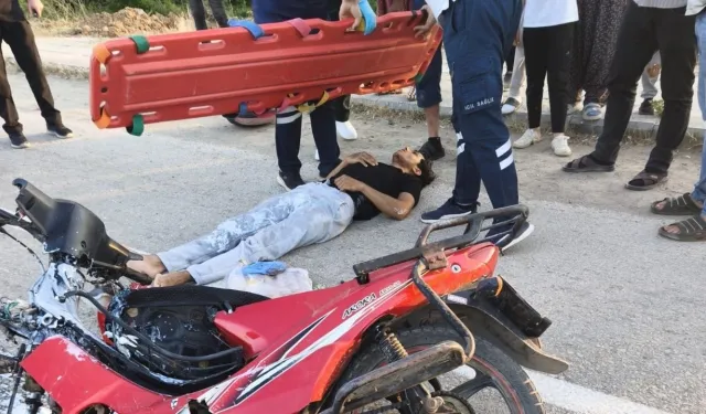 Doğanşehir'de motosiklet forklifte çarptı: 1 yaralı
