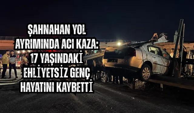 Şahnahan yol ayrımında acı kaza: 17 yaşındaki ehliyetsiz genç hayatını kaybetti